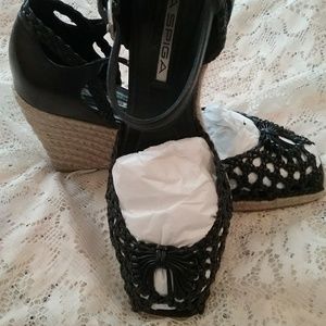 Espadrille, jute & braided leather